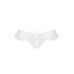 Трусики в горошок, з рюшами та шнурівкою Passion FATIN THONG L/XL, white
