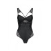 Боді з еко-шкіри та мережива Passion LOONA BODY S/M, black