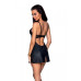 Бебі-дол з еко-шкіри та мережива Passion LOONA CHEMISE L/XL, black