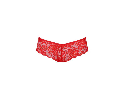 Трусики-бразиліана з квіткового мережива Passion RAJA THONG L/XL, red