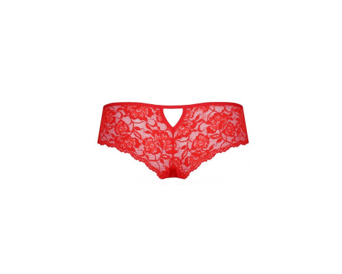 Трусики-бразиліана з квіткового мережива Passion RAJA THONG S/M, red