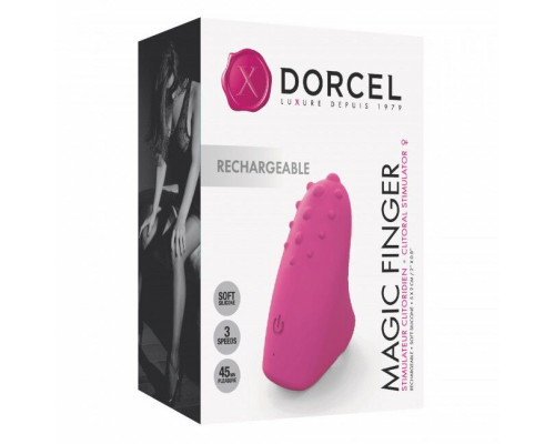 Вібратор на палець Dorcel MAGIC FINGER Rose перезаряджуваний, 3 режими роботи