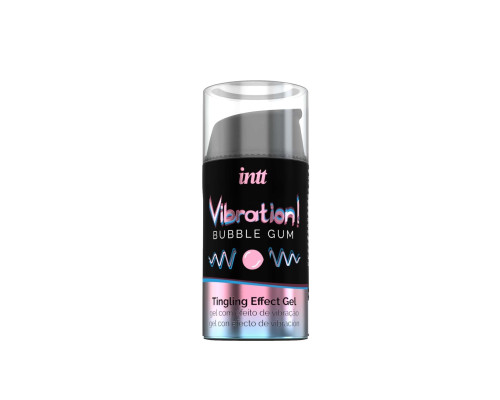 Рідкий вібратор Intt Vibration Bubble Gum (15 мл) EXTRA GREEN, дуже смачний, діє до 30 хвилин