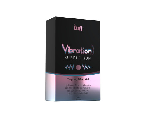 Рідкий вібратор Intt Vibration Bubble Gum (15 мл) EXTRA GREEN, дуже смачний, діє до 30 хвилин