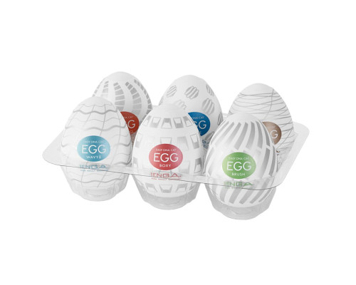 Набір мастурбаторів-яєць Tenga Egg New Standard Pack (6 яєць)