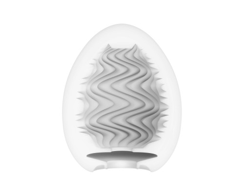 Мастурбатор-яйце Tenga Egg Wind із зиґзаґоподібним рельєфом
