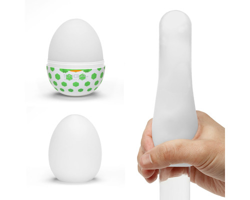 Мастурбатор-яйце Tenga Egg Stud із шестикутними виступами