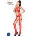Бодістокінг Passion BS039 red, комбінезон, імітація панчіх