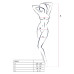Бодістокінг Passion BS042 white, комбінезон, довгий рукав, закрите плече