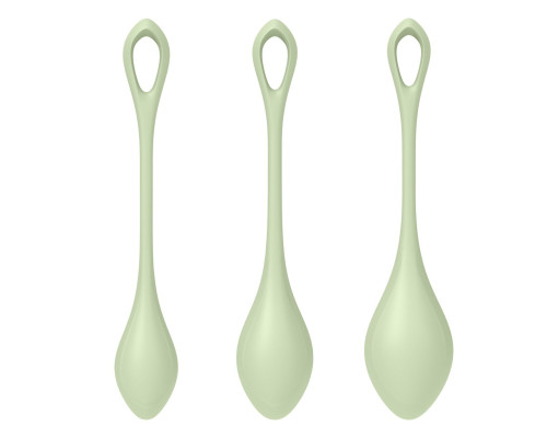 Набір йоні-намистин Satisfyer Yoni Power 2 Light Green, діаметр 2-2,5-3 см, маса 22-44-73 г