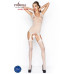 Розпродаж!!! Бодістокінг Passion BS043 white, комбінезон, імітація панчох