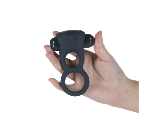 Подвійне ерекційне кільце з вібрацією Lux Active-Triad - Vibrating Dual Cock Ring, пульт ДК