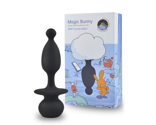 Анальна смарт-пробка Magic Motion Bunny зі знімним пухнастим хвостиком, керування зі смартфона