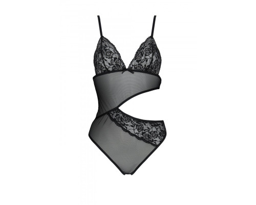 Боді з ажурним ліфом Passion CHRISTA BODY XXL/XXXL, black