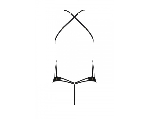 Розпродаж!!! Боді з екошкіри з ремінцями та перфорацією Tamaris Body black L/XL — Passion