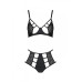 Розпродаж!!! Комплект з екошкіри Passion Tamaris Set black L/XL, бюстгальтер та трусики