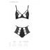 Розпродаж!!! Комплект з екошкіри Passion Tamaris Set black L/XL, бюстгальтер та трусики