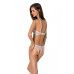 Комплект: бра, трусики з ажурним декором та відкритим кроком URSULA SET L/XL, white