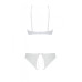Комплект: бра, трусики з ажурним декором та відкритим кроком URSULA SET L/XL, white
