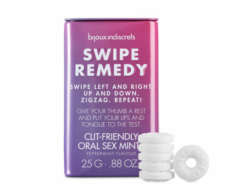 М'ятні цукерки Bijoux Indiscrets Swipe Remedy – clitherapy oral sex mints без цукру