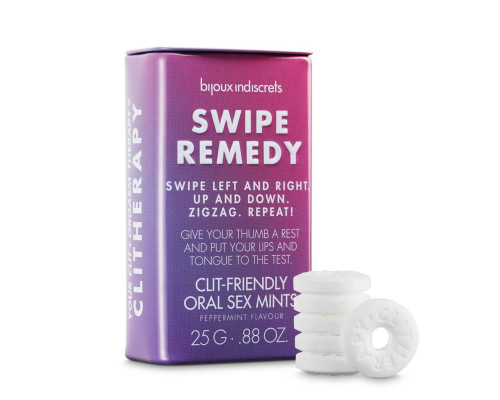М'ятні цукерки Bijoux Indiscrets Swipe Remedy – clitherapy oral sex mints без цукру