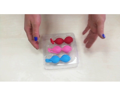 Вагінальні кульки Satisfyer V Balls (3 пари), діаметр 3,4 см, маса 79-114-150г, монолітні