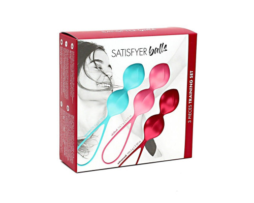 Вагінальні кульки Satisfyer V Balls (3 пари), діаметр 3,4 см, маса 79-114-150г, монолітні
