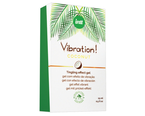Рідкий вібратор Intt Vibration Coconut Vegan (15 мл),  дуже смачний, діє до 30 хвилин