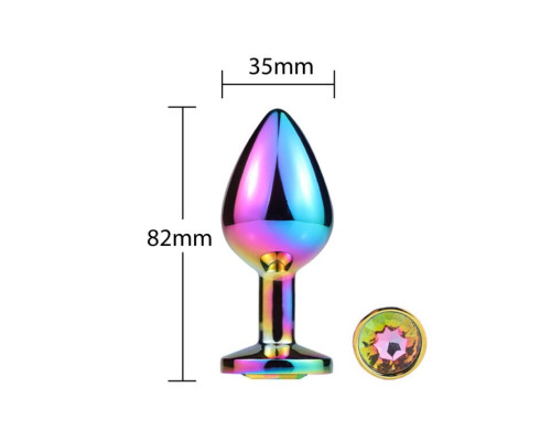 Металлическая анальная пробка MAI Attraction Toys №73 Rainbow