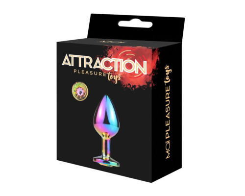 Металлическая анальная пробка MAI Attraction Toys №73 Rainbow