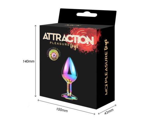 Металлическая анальная пробка MAI Attraction Toys №73 Rainbow