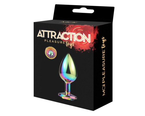 Металлическая анальная пробка MAI Attraction Toys №74 Rainbow