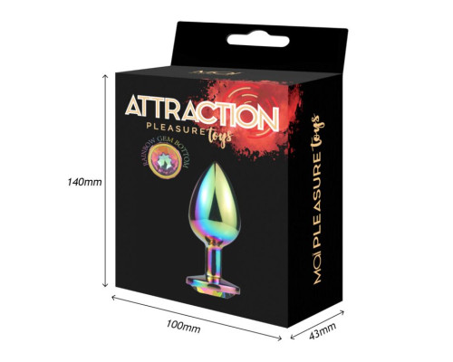 Металлическая анальная пробка MAI Attraction Toys №74 Rainbow