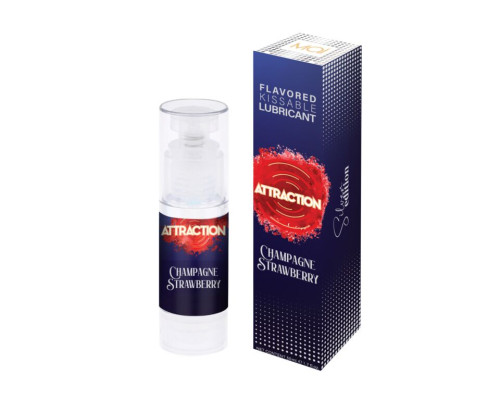 Змазка для орального сексу на водній основі MAI Attraction Champagne Strawberry (50 мл)