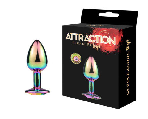 Металлическая анальная пробка MAI Attraction Toys №72 Rainbow