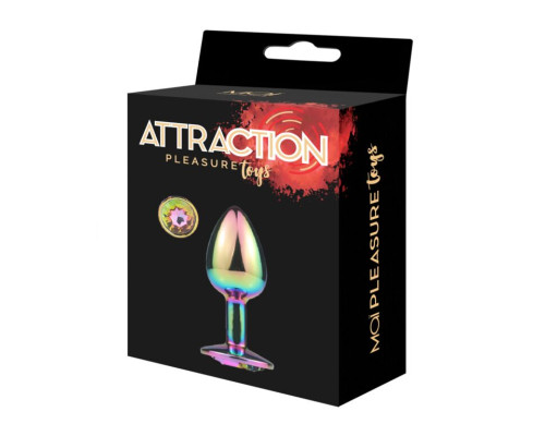 Металлическая анальная пробка MAI Attraction Toys №72 Rainbow