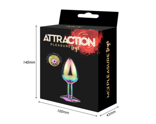 Металлическая анальная пробка MAI Attraction Toys №72 Rainbow