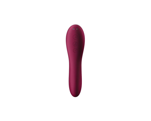Вакуумний стимулятор із вібрацією Satisfyer Dual Crush Wine Red