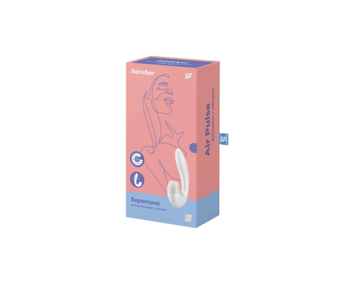 Вакуумний вібратор Satisfyer Supernova White, 2 положення стовбура