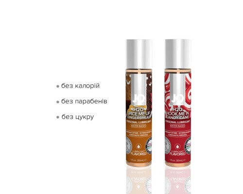 Набір лубрикантів JO Naughty or Nice Gift Set – Candy Cane & Gingerbread (2×30 мл)