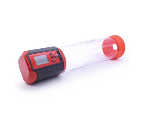 Автоматична вакуумна помпа Men Powerup Passion Pump Red, LED-табло, перезаряджувана, 8 режимів