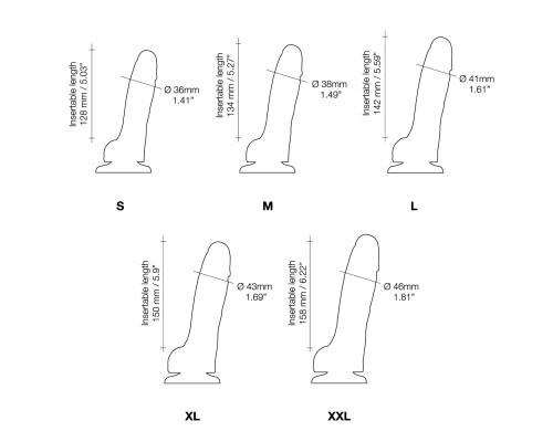 Реалістичний фалоімітатор Strap-On-Me Sliding Skin Realistic Dildo Black XXL, ефект рухливої шкіри