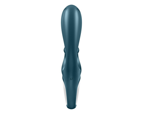 Смарт вібратор-кролик Satisfyer Hug Me Bluegrey, 2 мотори, діаметр 4,2см, широка кліторальна частина