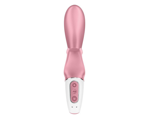 Смарт вібратор-кролик Satisfyer Hug Me Pink, 2 мотори, діаметр 4,2см, широка кліторальна частина