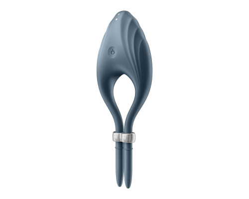 Ерекційне віброкільце-ласо Satisfyer Duelist Dark Blue, 10 режимів, потужний мотор