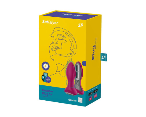 Анальна смарт-вібропробка із перлинним масажем Satisfyer Rotator Plug 2+ Violet