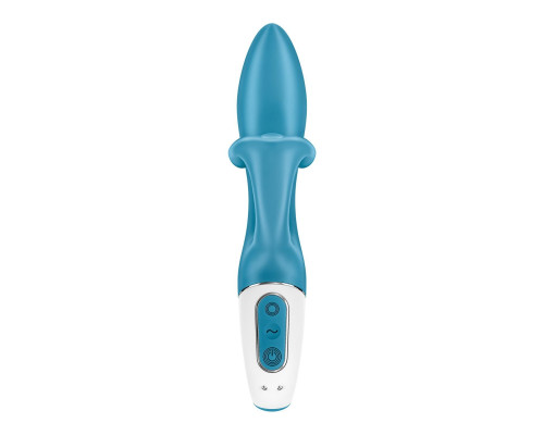 Вібратор-кролик із потрійним відростком Satisfyer Embrace me Turquoise, 2 мотори, діаметр 3,6 см