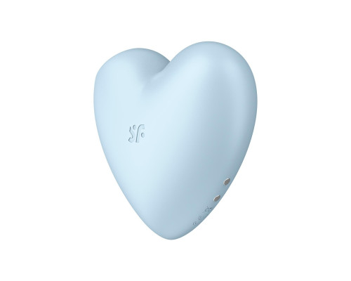 Вакуумний стимулятор-серце з вібрацією Satisfyer Cutie Heart Blue