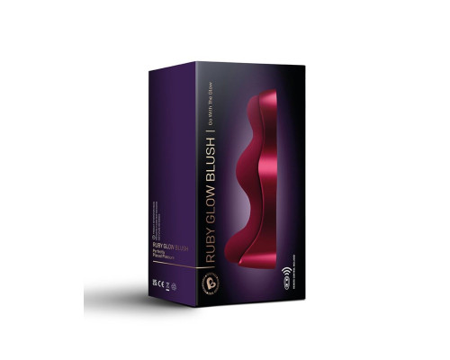 Універсальний sit-on-top вібратор Rocks Off Ruby Glow Blush, пульт ДК