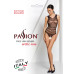 Бодістокінг з доступом Passion BS086 black, вертикальна сітка, виріз на спинці